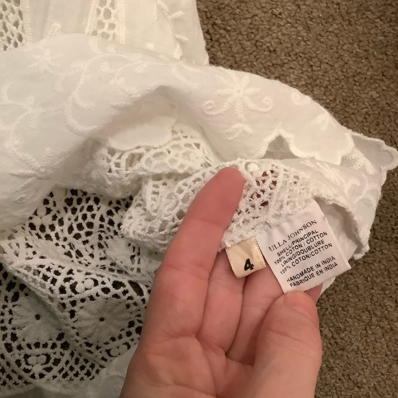 Ulla Johnson White Lace Cotton Blouse - Picture 5 of 11